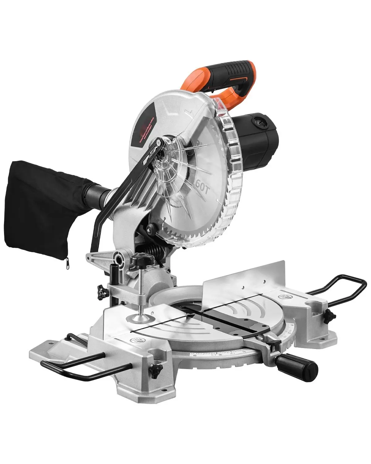 Compound Miter Saw With 10-Inch Blade, 15 Amp Corded Motor, 60-Tooth Blade, Single Bevel Adjustment From 0-45 Degrees, Delivers Clean Accurate Crosscuts And Precise Miter Cuts, Durable Construction, Smooth Operation, Easy Setup