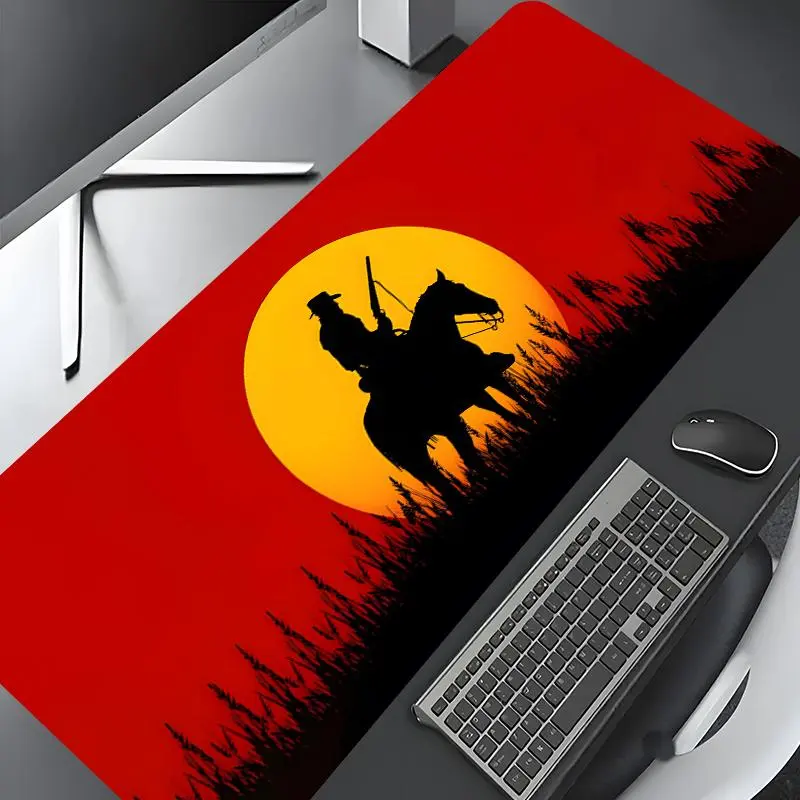 Arthur Red Dead Redemption Design Mouse Pad, Large Gaming Mouse Pad, Computer Mouse Pad, Aesthetic Desktop Decoration Protective Pad, Desktop Accessory, Non-slip Rubber Pad, Extended Mousepad, Made for Gaming