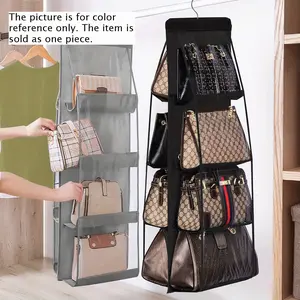 Pocket hanging handbag storage box, unscented Oxford cloth storage rack, space-saving folding-style hat and bag storage rack for handbags, Fabric storage organizer