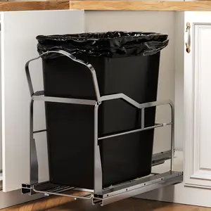 Pull Out Cabinet with Soft-Close Slides,Sink Pull Out Slider for Cabinet,Garbage Can Not Included, Requires 11" W X 18" D Cabinet Opening