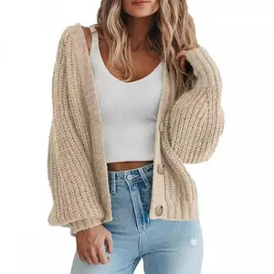 Autumn and Winter Cardigan Loose Knitted Jacket Women's Sweater