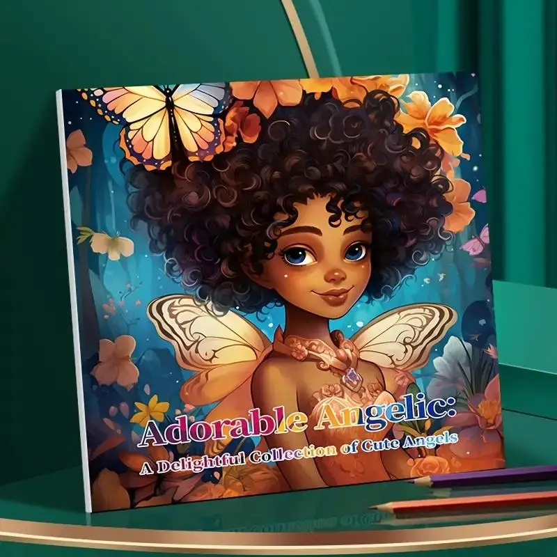 Fairy Pattern Art Coloring Book, 22 Pages Coloring Book, Graffiti Painting Drawing Art Book, Art Crafts Supplies for Birthday Party