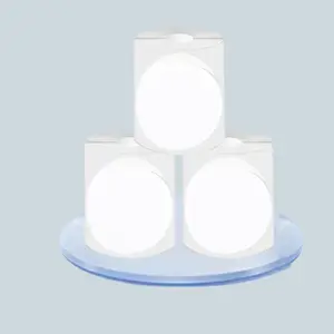 3 Rolls Round Thermal Labels, Self-Adhesive Blank Stickers for Barcode DIY Design & Jar Labels, 140 Sheets Per Roll