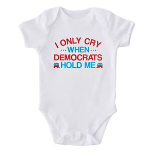 "I Only Cry When My Parents Hold Me" Funny Baby Onesie & Bodysuit – Funny Infant Clothing for Boys & Girls, Cute Baby Shower Gift, Political Toddler Tee