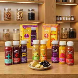 Vive Organic Immunity Wellness Shot 2 oz, Natural Ginger Turmeric and Black Pepper Drink with Echinacea, USDA Organic, Choose Your Favorite Flavor