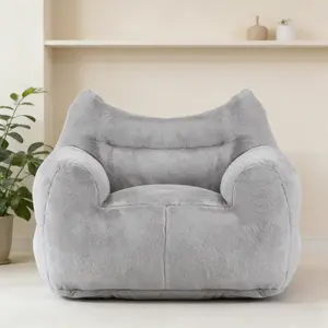 MOJAY Giant Bean Bag Chair with Arms - Premium Memory Foam Filling Couch Chair, 3ft Large BeanBag Chairs Lounger for Living Room, Bedroom, Gaming, Reading