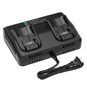 2Port DCB102 Charger Repalcement for Dewalt 12V-20v 6.0A Battery Charger Compatible with Dewalt 20v Max Battery DCB200 DCB203 DCB125 DCB107 2-Port Simultaneous Charging Station for Dewat 20 Volt Battery