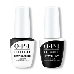 OPI GelColor - Stay Classic Base & Stay Shiny Top Coat 0.5 oz