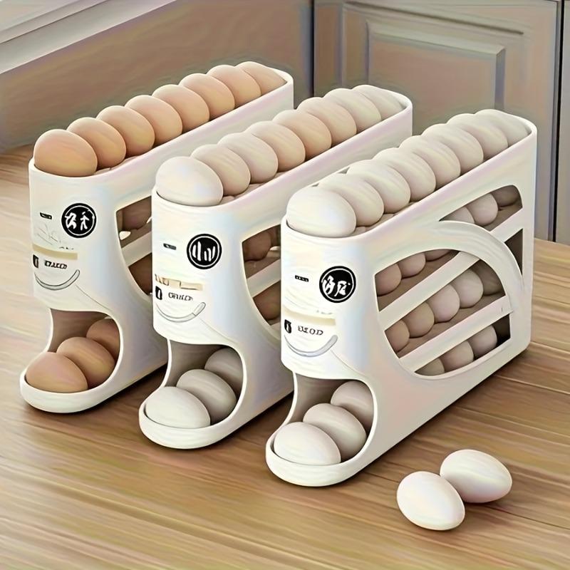 AnchorHearth 1pc Refrigerator Rolling Filling Egg Rack. Automatic Sliding. Save Labor And Space. Multi-layer Oblique Automatic Egg Roller, Large Capacity Stackable Egg Storage Organization, Kitchen Refrigerator Egg Storage Box. Good