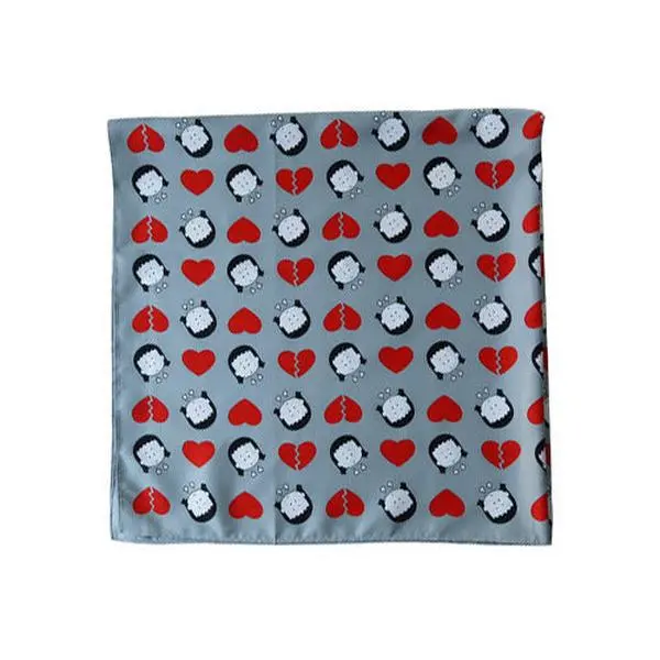 Angry Little Asian Girl "Hearts & Double Bird" Square Scarf