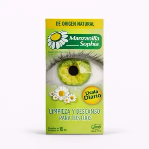 Manzanilla Sophia Chamomile Eye Drops 15 mL – Natural Eye Cleanser for Daily Use, Soothing & Refreshing Herbal Formula