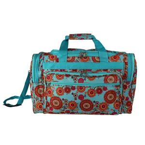 212 MAIN Structured Grab-and-Go 19 in. Wildflowers Carry-On Duffel Bag with Zipper Pockets