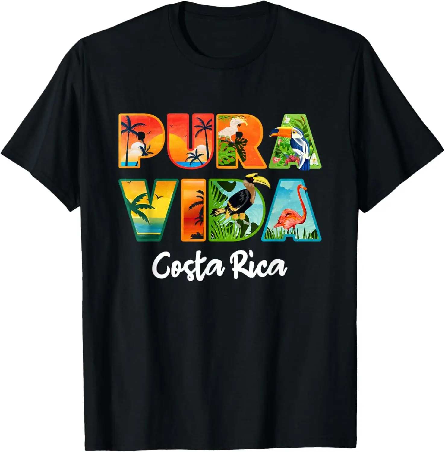 100% cotton Unisex Pura Vida Costa Rica Souvenir - Cool Central America Travel T-Shirt