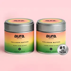 Matcha Green Tea Powder 2 PACK | Premium Matcha with Collagen - Ceremonial Grade Organic Matcha Blend Powder With Collagen (30g) Harvested in Japan - USDA Certified Tea Beverage