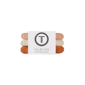 TELETIES - For the Love of Nudes - Small Nylon Hair Ties - Curl Friendly - Neutral Colors