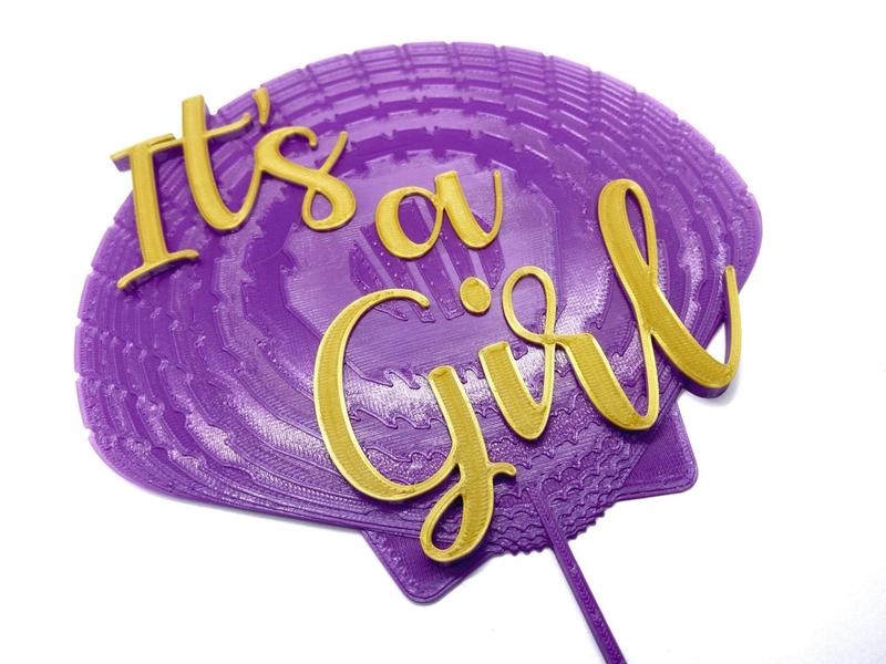 Custom Sea Shell Cake Topper Birthday Party Centerpiece Personalized Name or Any Text | Multiple colors available | Mermaid or Beach Themed