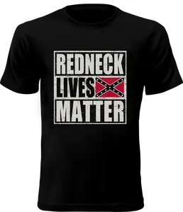 Redneck Lives Matter Tshirt Retro Southern Flag Pride Tee Classic Confederate Family Tradition Heritage Tees Dixie Legacy Unisex T-Shirt For Summer Patriotic Oversized Graphic Streetwear Shirt Politics Classic Menswear Rebel Shirt Gift For Him Men Women