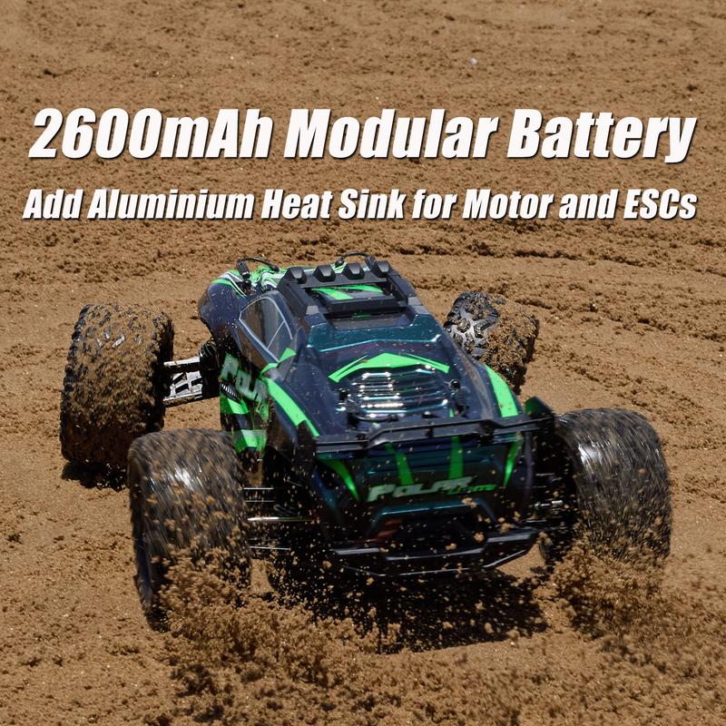 1:8 Scale High Speed Off Road Fast RC Cars for Adult Boys, All Terrain 45KM/H Racing Truck, 2.4Ghz Remote Control, LED Lights, 1 Rechargeable 2600mAh Battery, Birthday Christmas Birthday Party Gifts