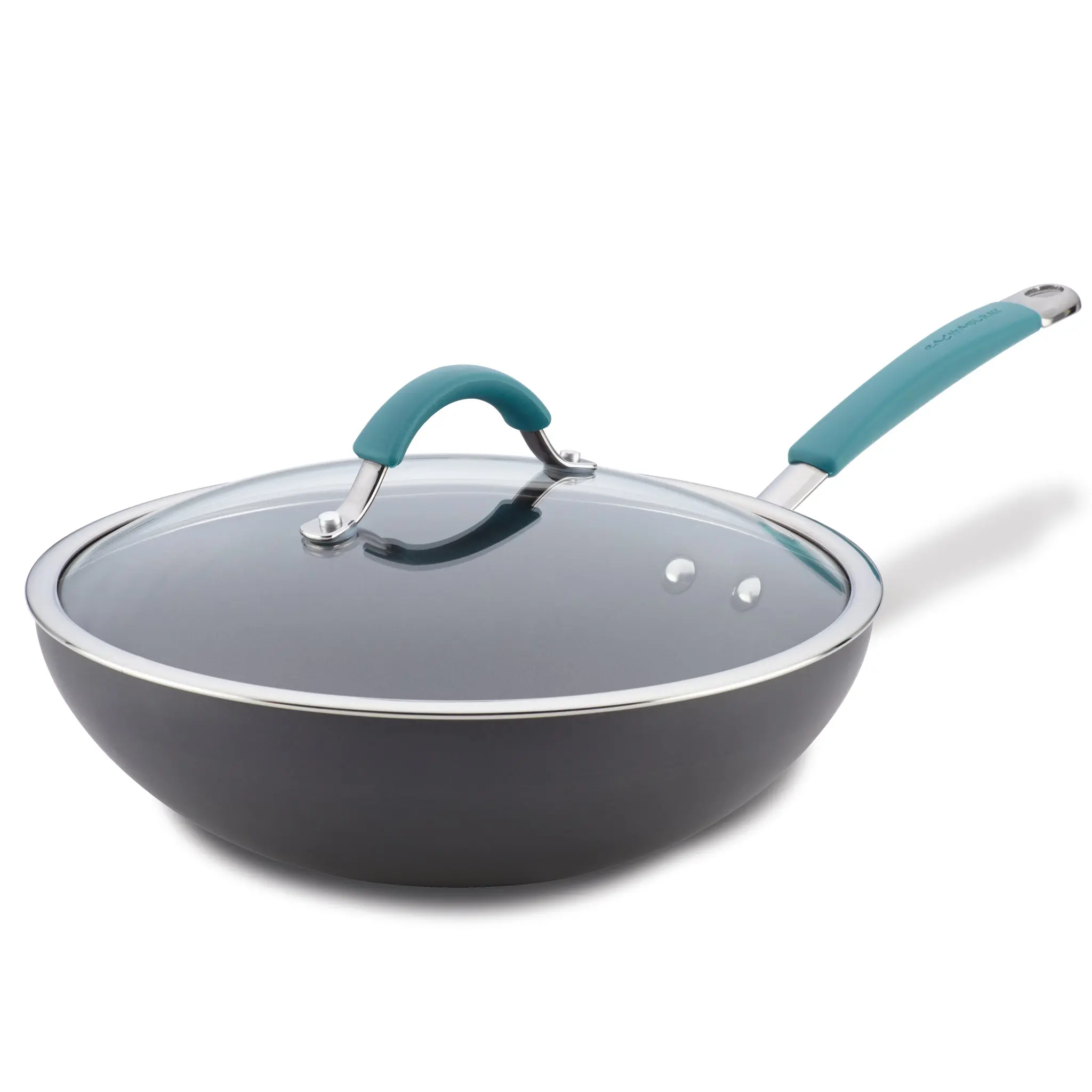 Cucina 11-Inch Hard-Anodized Nonstick Stir-Fry Pan with Lid