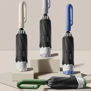 Reverse Automatic Ring-Lock Umbrella High-End Unisex Sun Rain Umbrella UV Protection Foldable for Sunny Rainy Days