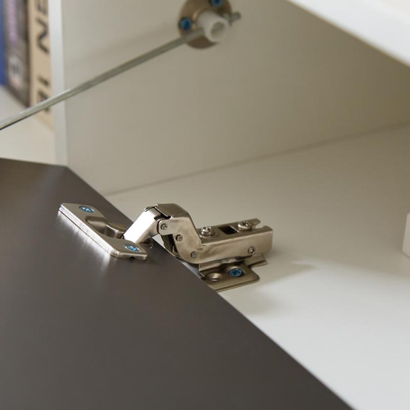 Modern LED TV Stand for 75 Inch TV, High Gloss 75 Inch TV Console Table, Mirrored Gray TV Entertainment Center with Storage Drawers and Lights for Living Room and Bedroom (Grey + White)