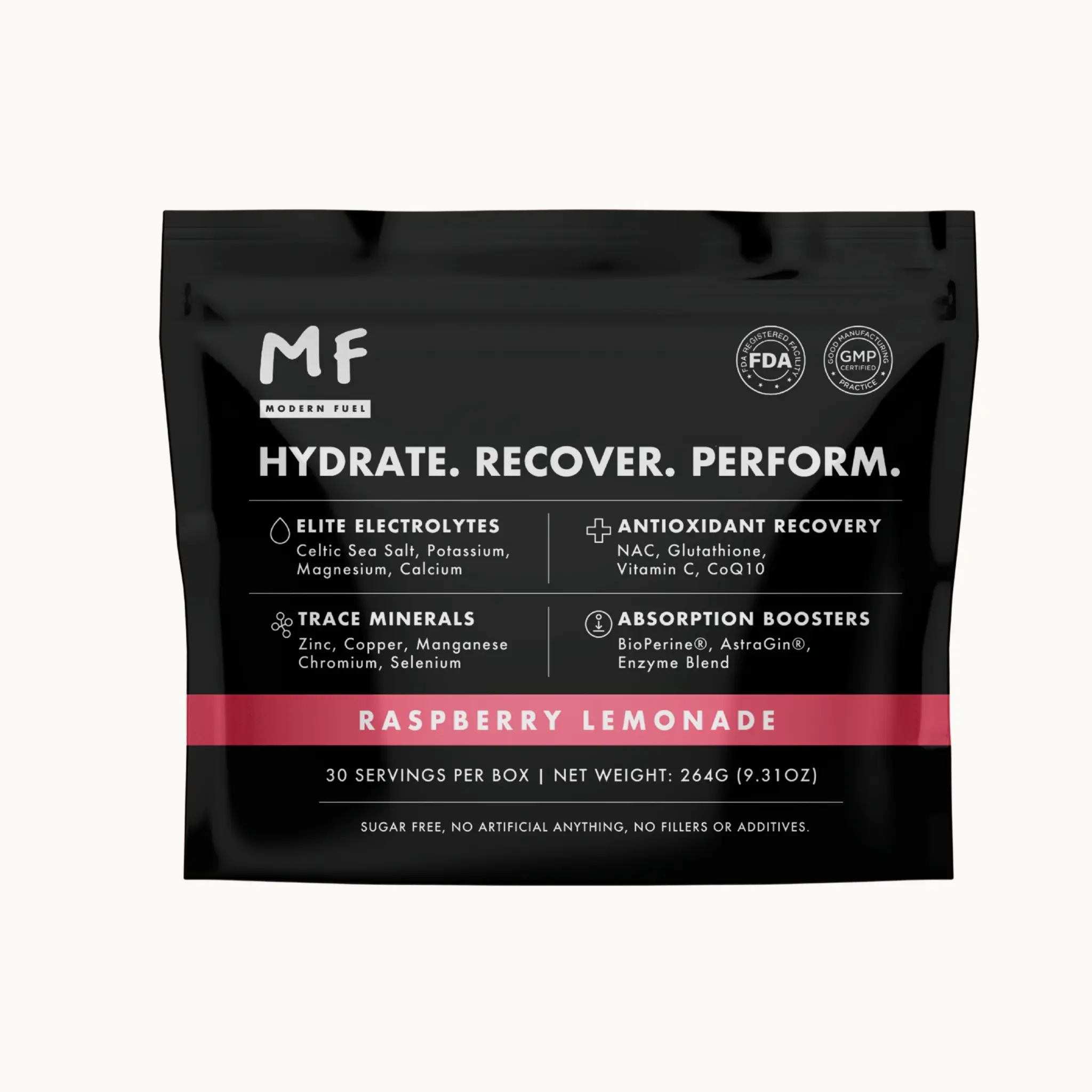 Modern Fuel Recovery+ Electrolyte Powder | Hydration & Recovery Drink Mix with NAC, Glutathione & Taurine