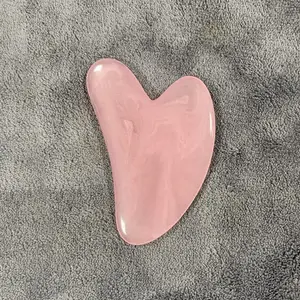Scraping massage tools, facial and body skin massage scraping tools. SPA acupuncture and moxibustion tools, pink stones for body face, neck and eyes, gifts for women's skin care, beauty tools