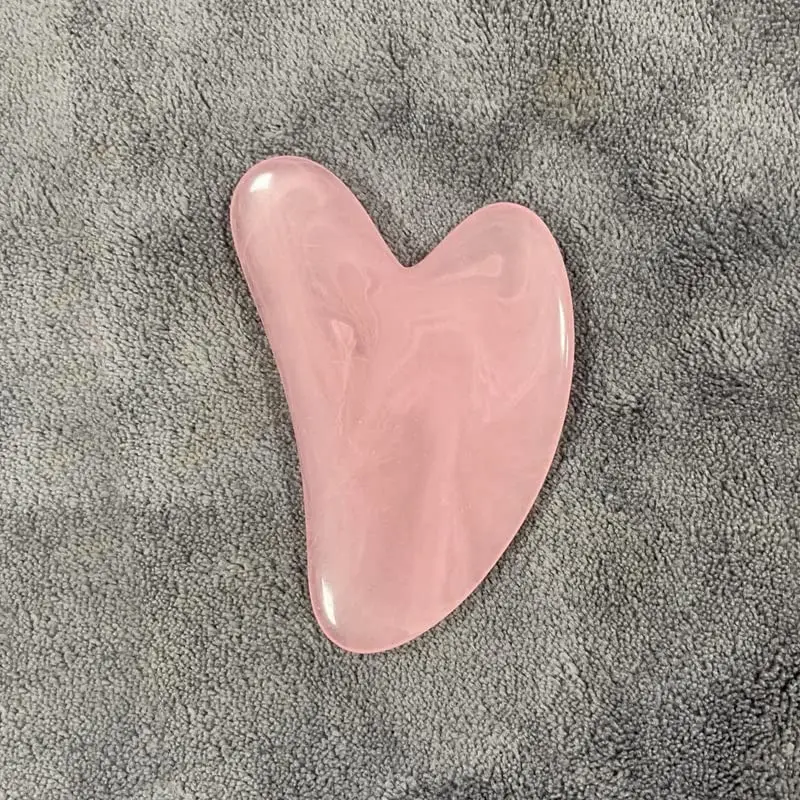 Scraping massage tools, facial and body skin massage scraping tools. SPA acupuncture and moxibustion tools, pink stones for body face, neck and eyes, gifts for women's skin care, beauty tools