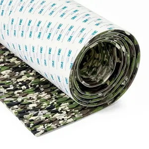 KXKZREN Jungle camouflage EVA Foam Boat Decking Sheet Marine Flooring Mat, Non-Slip Self-Adhesive Traction Pad with Premium Strong adhesive backing for Kayak Surfboard SUP Jet Ski RV & Yacht Deck Grip DIY Customizable Watercraft Carpet