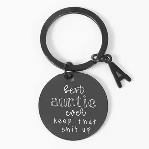 Elegant Stainless Steel Keychains - Perfect Gift for Auntie, Birthday & Family Members from Nephew