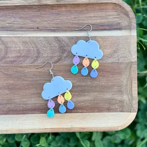 Cooper&Co Spring Pastel Rainbow Hypoallergenic Polymer Clay Earrings