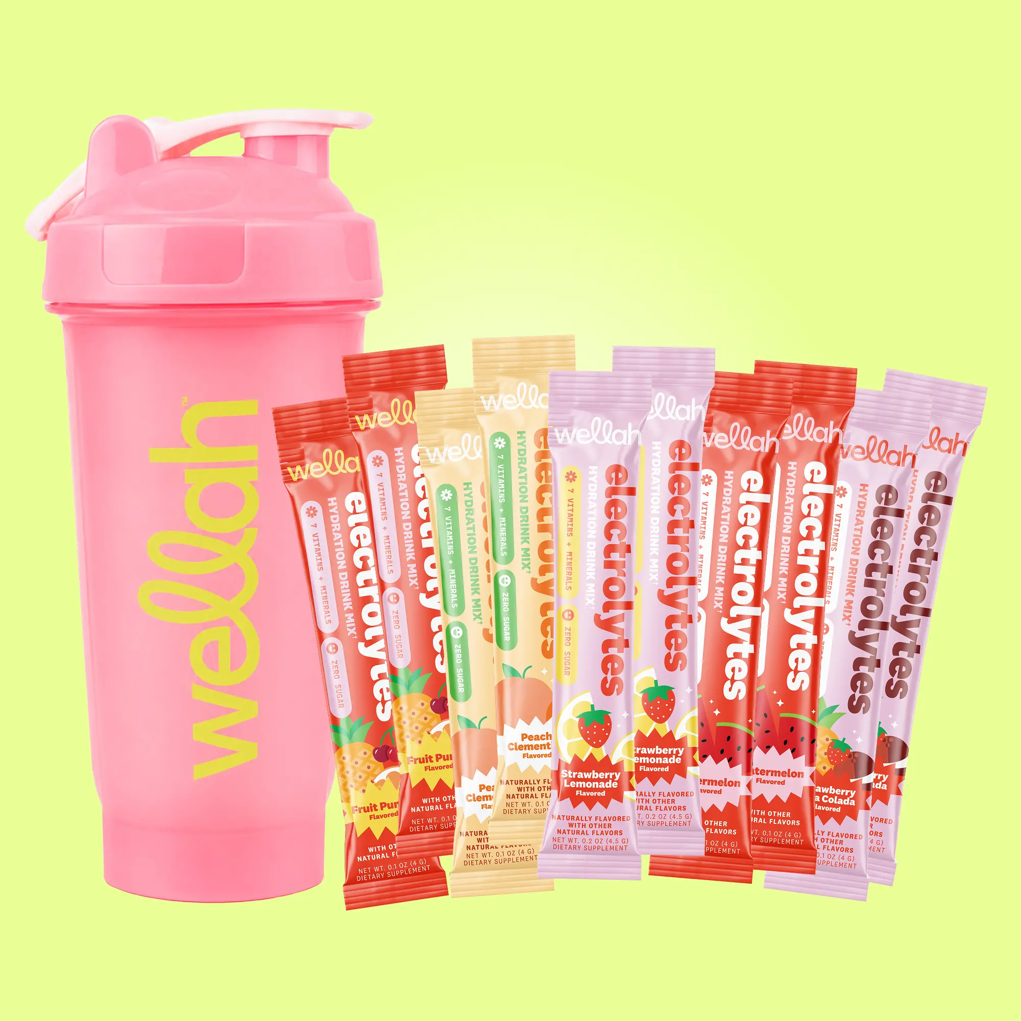 Electrolytes Sample Pack + Shaker Bottle | Hydration | Made With Coconut Water | Zero Sugar