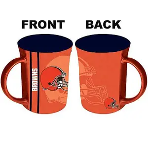 Football Fan Shop MemoryCo Officially Licensed NFL 15oz Reflective Mug - Browns Football Fan Shop MemoryCo Officially Licensed NFL 15oz Reflective Mug - Browns