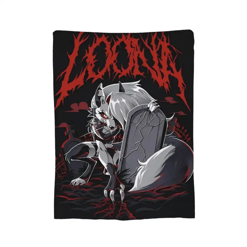 Gothic StyleLOONA themed comfortable flannel - Soft and warm all-season parabolic design, featuring Gothic wolf pattern, perfect for living room, sofa - home decoration gift accessory Cozy Blanket Soft Lightweight Blanket, Blankets for sofa