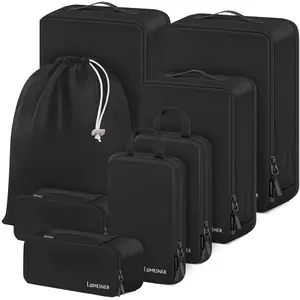 Lumesner 8 Set Packing Cubes for Travel Essentials - 4 Sizes Extra Large Large Medium Small - Suitcase Organizer Bags - Travel Accessories，Travel backpack
