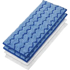 Household daily necessities KEEPOW Reusable Mop Pads Compatible with Swiffer Wet Jet Mop Starter, Replacement Microfiber Refills for Wet and Dry Sweeping, 4 Pack