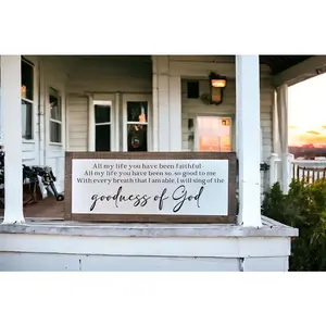 GiftOfHope Goodness Of God Print, Goodness Of God En Wall Print, Bible Verse Print, God Wall Art, Goodness Of God, Unframed