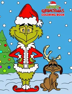 Grínch.mas Coloring Book: Cute Coloring Pages With Many Characters for Kids, Adults to Color and Have Fun, Great Gift for Christmas