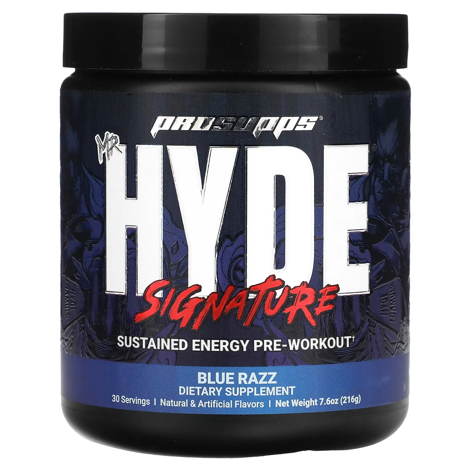 ProSupps Mr. Hyde, Signature Sustained Energy Pre-Workout, Blue Razz, 7.6 oz (216 g)