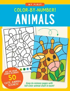 Color-By-Number! Animals -- Peter Pauper Press - Paperback