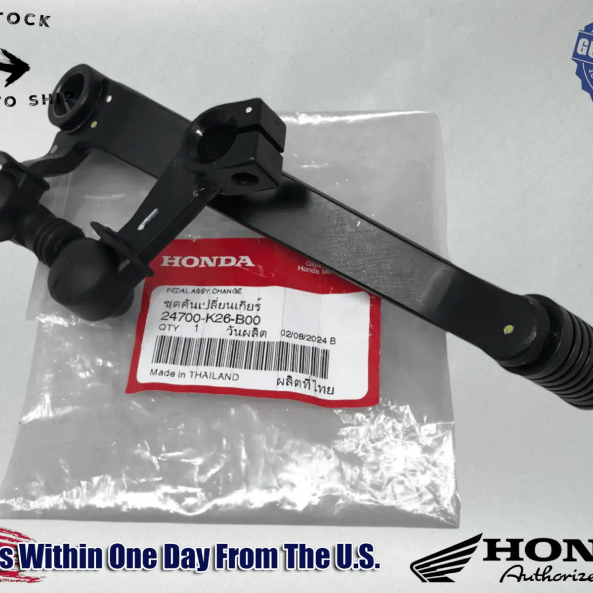 Honda OEM Grom 125A Shifter Lever Pedal Assembly 2017 -18-19-20 24700-K26-B00