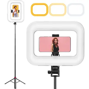 Phone Ring Light with 80" Tall Tripod Stand Built-in 8000mAh  Handheld Smartphone Photo Selfie Video Rig Lights 2700K-6500K for , YouTube, Video Recording, Filmmaking, Vloging