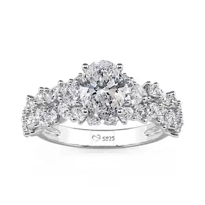 Jeulia Olivetta Oval Hidden Halo Engagement Ring cushion  cut  ring, Bridal Engagement Ring