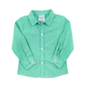 Gingham Button Down Shirt Green