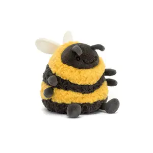 Fluffy Animal Series Plush Toys Quirky Bee Design Soft Cuddly Stuffed Toy for Kids Versatile Play Gift Idea