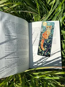 Tabby Cat Bookmark – Handmade Animal Bookmark, Cute Cat Lover Gift, Feline Page Marker, Pet Lover Bookmark, Unique Cat gift for Book Lovers