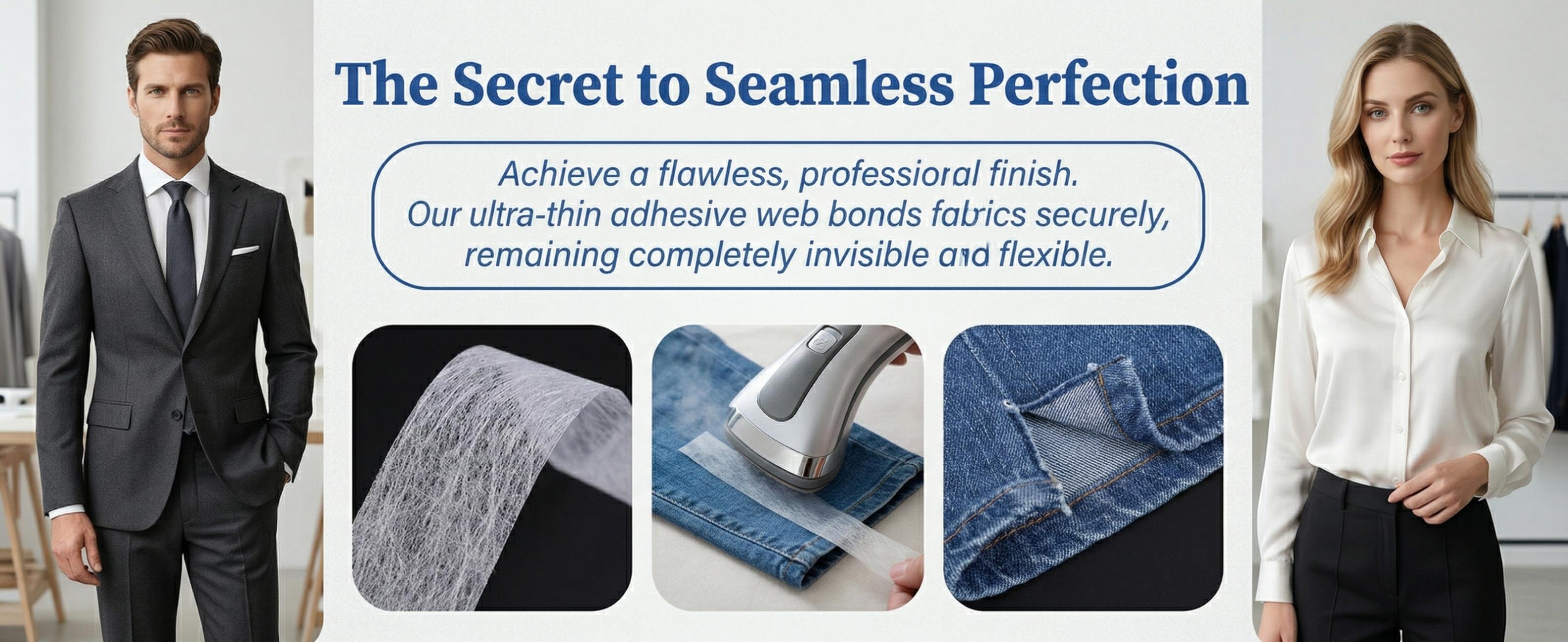 Iron-On Hem Tape, Double-Sided Fusible Bonding Web, No-Sew Fabric Adhesive Roll for Hemming Jeans, Pants, Curtains & DIY Crafts, Extra Long Length, Strong Adhesion, Easy Instant Fabric Repair & Hemming Solution