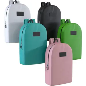 5 Pack Bulk Backpacks, Wholesale 17-Inch Lightweight Bookbags for , Adults, School, Classroom, Travel, Gym Supplies with 1 Large Pocket,  for Events, Corporate , Mix