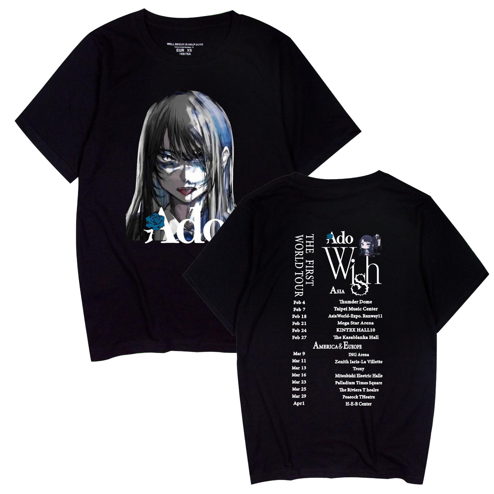 Ado Wish Tour T-shirt Japan Singer Print T-shirt, Stylish and Versatile Tops and T-shirts