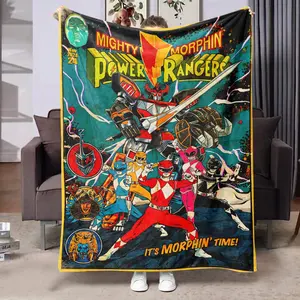 Transformers Theme Lightweight Flannel Blanket, Classic Warrior Roles & Mecha Elements, Soft Warm Skin-Friendly, Multi-Purpose Cover for Sofa Bed Office Camping